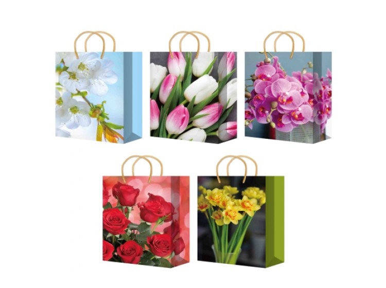 Пакет подарочный 14х20+7см ламинированный (MS631-635) (х10/200) 10 шт/упак